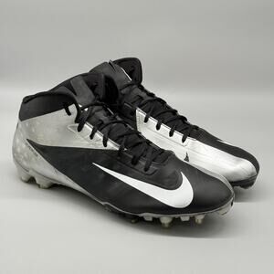 Nike Vapor Elite Hyperfuse Black Silver 511335-010 Football Cleats Shoes Size 14